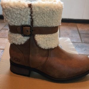 UGG Brown and Cream Ankle Boots